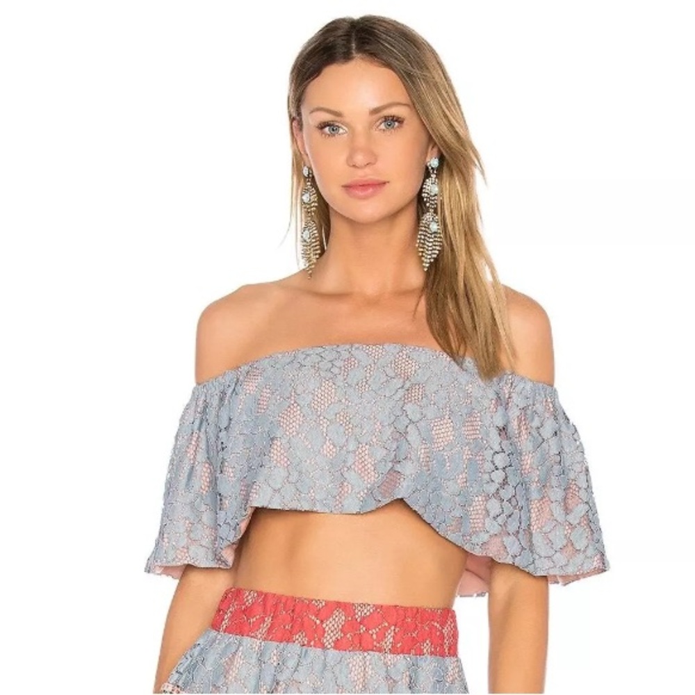 Alexis Lace Taza Off the Shoulder Top Size M